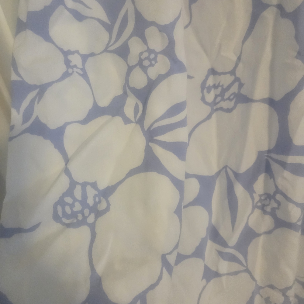 Billabong Floral Print Dress in Blue and White
